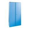 Afmeting: H195 x B90 x D42 cm | Incl. 4 laterale legborden. RAL 5015 Afmeting: H195 x B90 x D42 cm | Incl. 4 laterale legborden. RAL 5015