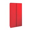 Afmeting: H195 x B90 x D42 cm | Incl. 4 laterale legborden. RAL 3020 Afmeting: H195 x B90 x D42 cm | Incl. 4 laterale legborden. RAL 3020