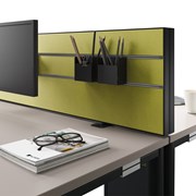 Terio Plus Akoestisch Bureaupaneel Met Accessoirerails