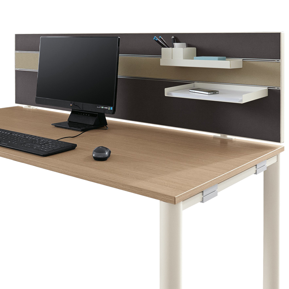 Terio Plus Akoestisch Bureaupaneel Met Accessoirerails afbeelding