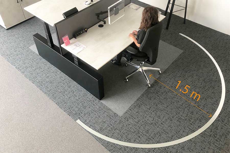 1,5 meter Safety-spot bureau 1,5 meter Safety-spot bureau
