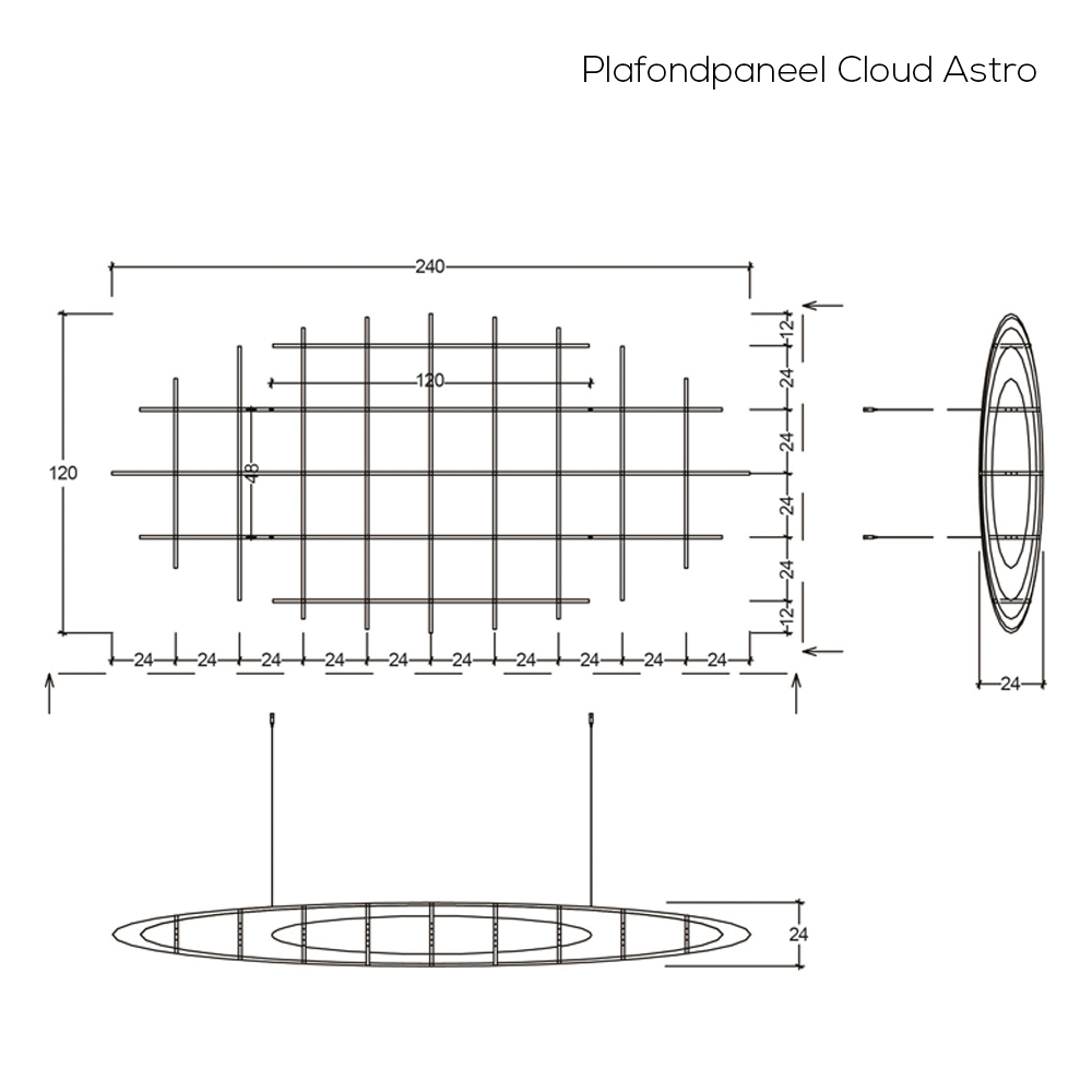 Plafondpaneel Cloud Astro afbeelding