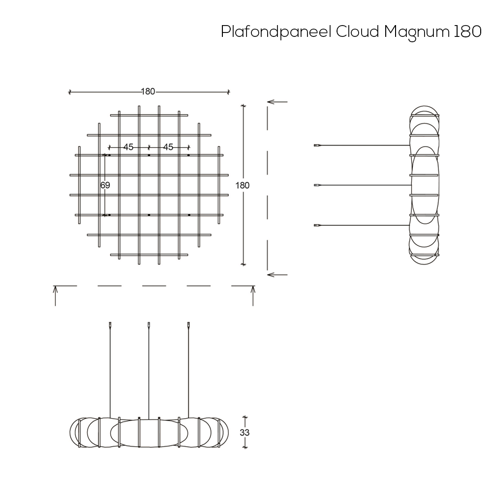 Plafondpaneel Cloud Magnum afbeelding