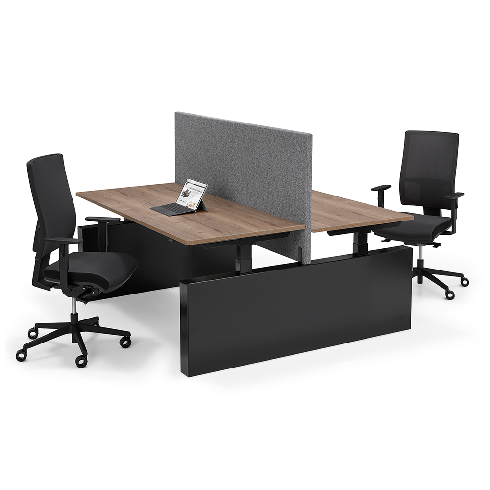 Work Out - Elektrisch Zit-Sta Bench Bureau Met Wangpoot afbeelding