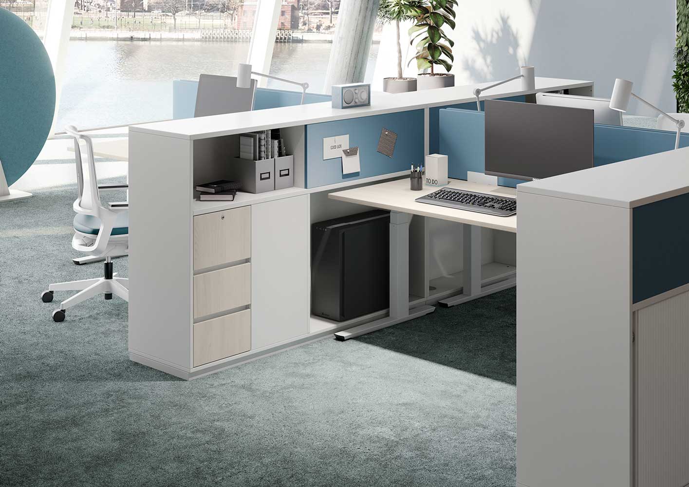 Select Systeemkast met CPU ruimte, schuiflades en plank Select Systeemkast met CPU ruimte, schuiflades en plank