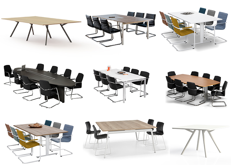 Assortiment voorraad vergadertafels Assortiment voorraad vergadertafels