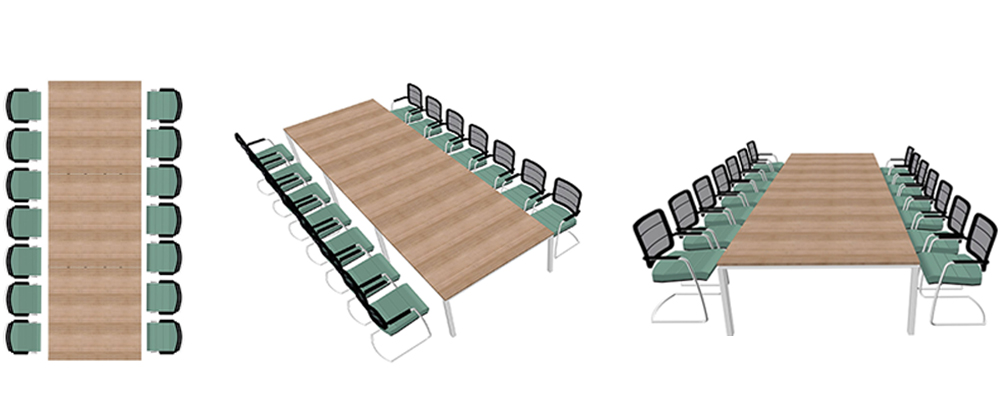 Maatwerk vergadertafels - Rechthoekige vergadertafel Maatwerk vergadertafels - Rechthoekige vergadertafel