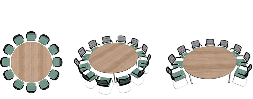 Maatwerk vergadertafels - Ronde vergadertafel Maatwerk vergadertafels - Ronde vergadertafel