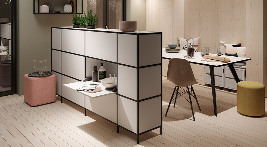 Modulaire kast P-4 met uitklapbare deuren Modulaire kast P-4 met uitklapbare deuren