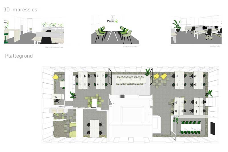Plattegrond projectinrichting PowerQ Plattegrond projectinrichting PowerQ