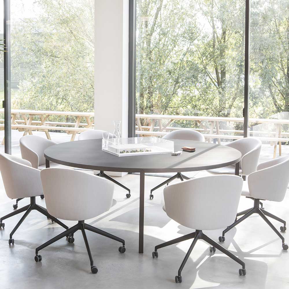 Houten tafel Slim + Round afbeelding