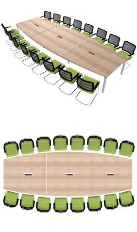 Ton vormige vergadertafel Ton vormige vergadertafel