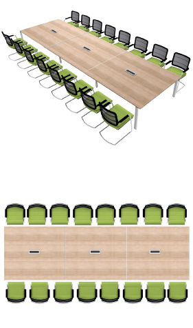 Rechthoekige vergadertafel Rechthoekige vergadertafel