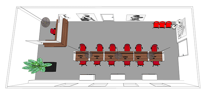 3D ontwerp receptieruimte inrichting 3D ontwerp receptieruimte inrichting