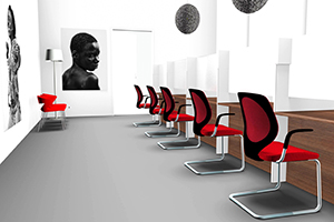 Receptieruimte inrichting voorbeeld 1 Receptieruimte inrichting voorbeeld 1
